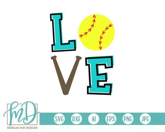 Download Softball Love Svg Softball Svg Softball Mom Svg Love Etsy