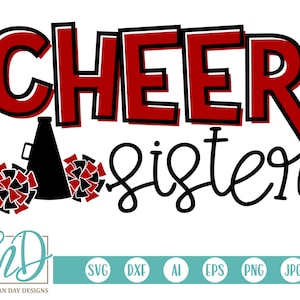 Cheer Sister SVG, Cheerleader SVG, Cheer SVG, Schwester svg, Cheer geschnitten Datei, Cheer Shirt, größter Fan svg, kleine Schwester svg, Love Cheer svg
