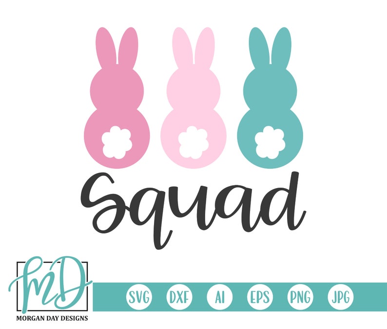 Download Easter SVG Easter Squad SVG Three Bunnies SVG Easter Bunny ...