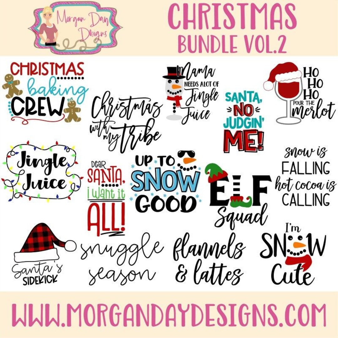 Christmas Bundle SVG - Elf SVG - Bundle SVG - Santa Svg - Snowman Svg ...