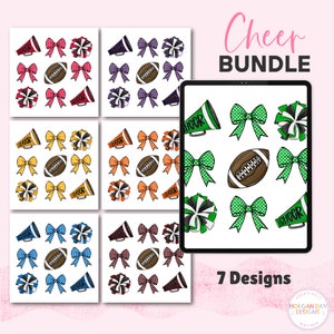 Coquette Cheer Football Sublimation Bundle, Football PNG Designs, Trendy Bow Png Cheer Shirt Design, Preppy Mascot PNG, School Spirit Shirt