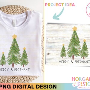 Joyeux Noël et enceinte Noël PNG, Baby Shower, Reveal, Noël annonce grossesse chemise PNG, fichier d'impression pour sublimation ou impression