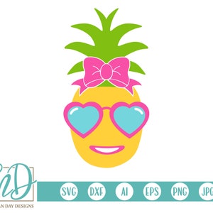 Pineapple SVG, Summer SVG, Fruit SVG, Cute Pineapple svg, Pineapple Sunglasses svg, Pineapple Girl svg, Pineapple Birthday Party, Tropical