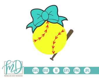 Softball SVG - Softball Clipart - Softball Bat SVG - Softball Bow SVG - Bat svg - Softball Mom svg - Softball Girl svg - Softball Shirt