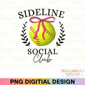 Coquette Softball Courtside Social Club Png, Softball Mom Png, Preppy Softball Season Shirt, Sublimation Design, Digital Download