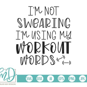 Ich schwöre nicht, dass ich mein Training Worte SVG, Fitness SVG, Training SVG, Fitness geschnitten Datei, Gym Spruch svg, Übung Zitat svg, Gym svg