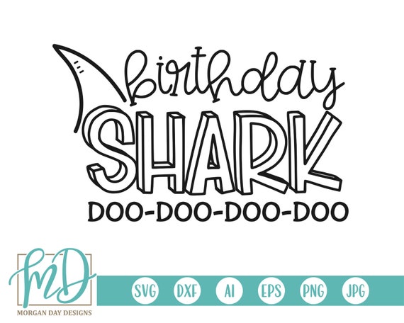 Download Birthday Shark SVG Birthday Shark Two SVG Shark First | Etsy