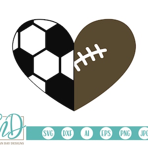 Voetbal SVG, voetbal SVG, voetbal hart SVG, voetbal hart SVG, voetbal voetbal hart SVG, volledige hart volledige schema SVG, grootste fan SVG,