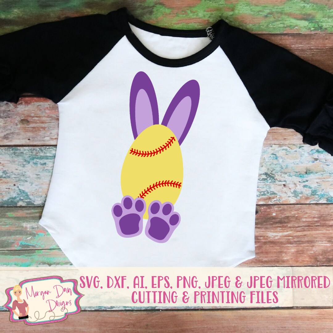 Easter SVG Softball SVG Easter Bunny SVG Softball Easter Sports Easter