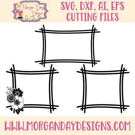 Download Frame SVG Square Frame SVG Floral Frame SVG Rectangle | Etsy