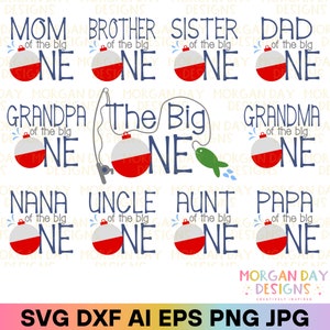 De grote SVG, de grote familie bundel SVG, familie visserij shirt SVG, eerste verjaardag SVG, feestvarken SVG, één SVG, 1e verjaardag SVG