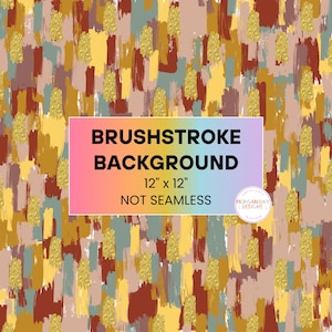 Colorful Brushstroke Background, Fall Pattern PNG, Digital Paper, Brush Strokes, Messy Paint, Sublimation, Gold Glitter, DTF, Autumn