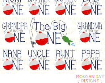 Vissen verjaardag SVG, vissen SVG, één visserij shirt, verjaardag vissen SVG, de grote SVG, de grote familie bundel SVG, familie vissen