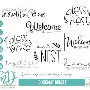 Doormat SVG Bundle, Sign SVG Bundle, Doormat Bundle SVG, Welcome svg, Wood Sign svg, Home svg, Together svg, Doormat svg, Bless Our Nest svg
