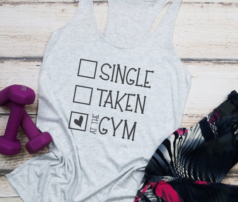 Single Taken At The Gym SVG Fitness SVG Funny SVG Fitness image 1