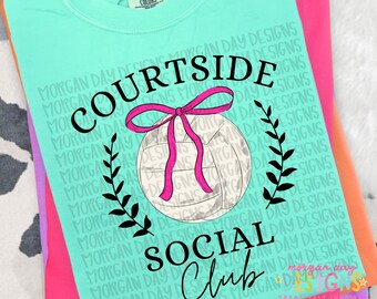 Courtside Social Club png, moedershirt volleybal png, preppy volleybalontwerp, Game Day Sports png, afbeelding boutique volleybal