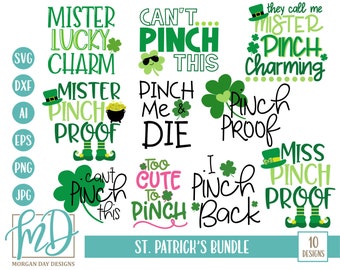 St Patricks Day SVG - SVG Bundle - St Patricks SVG Bundle - Shamrock svg - Pinch Proof svg - Leprechaun svg - Clover svg - Green svg - dxf