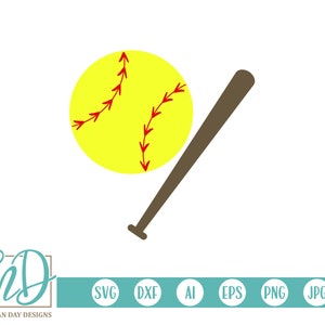 Softball SVG, Softball Clipart, Softball Bat SVG, Bat SVG, Softball Sister SVG, Softball Mom SVG, Biggest Fan SVG, Softball Girl SVG