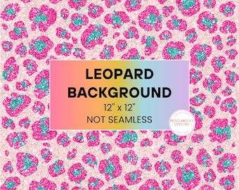 Glitter Leopard Print Background, Cheetah PNG, Pattern PNG, Digital Paper, Glitter Leopard Pattern, Sublimation, Black Glitter