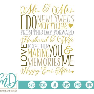 Wedding SVG, Wedding Subway Art SVG, Newlyweds, Marriage, Engagement ...