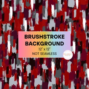 Colorful Brushstroke Background, Pattern PNG, Digital Paper, Brush Strokes, Messy Paint, Preppy, Reds, Faux Gold Glitter, Bright, Colorful