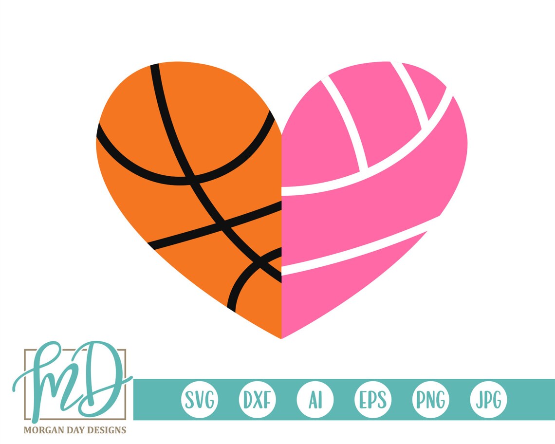 Basketball SVG Volleyball SVG Basketball Heart SVG Etsy
