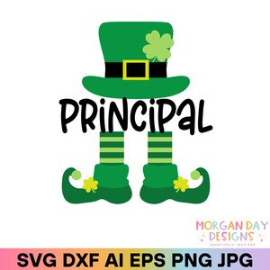 Belangrijkste kabouter SVG, St. Patrick's Day PNG, Lucky School digitale download voor Cricut, silhouet, sublimatie, DIY Crafts