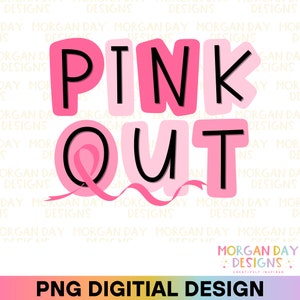 Pink Out Football PNG, School Spirit, Cheer, October, Mascot, Breast Cancer Awareness, Sublimation Design, Digital Download