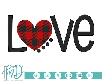 Valentine SVG, Love SVG, Buffalo Plaid SVG, Plaid Heart svg, Valentines Day svg, Heart svg, Heart Love svg, Kids Valentine svg, Cut Files