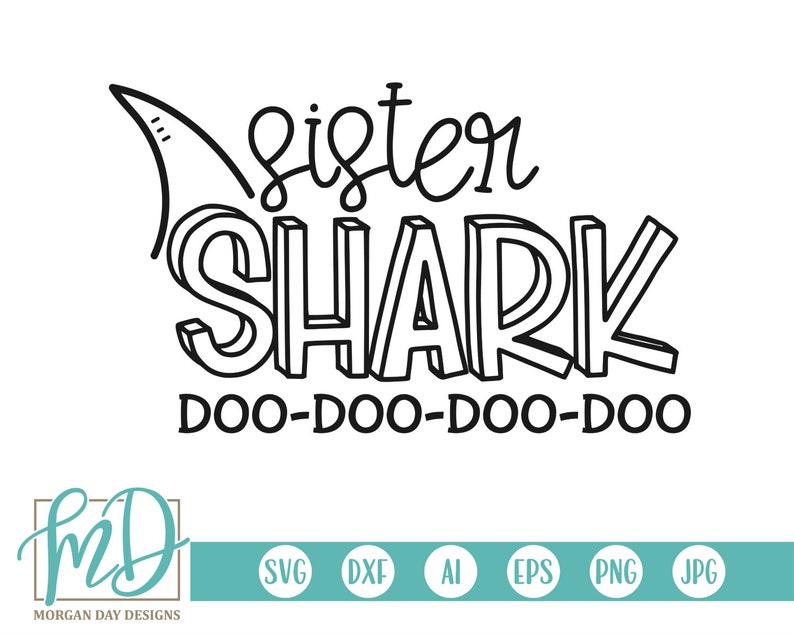 Download Sister Shark SVG Shark SVG Cute Shark SVG Sister Cut File ...