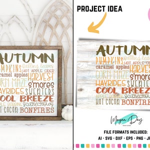 Autumn Subway Art SVG, Thanksgiving Sign, Fall Cut Files, Autumn SVG, Pumpkin svg, Thanksgiving svg, Fall Sign svg, Subway Art svg, Family