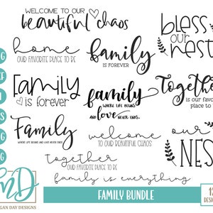 Family SVG Bundle, Sign SVG Bundle, Sign Bundle, Family Bundle SVG, Welcome svg, Wood Sign svg, Home svg, Together svg, Doormat svg, Bless