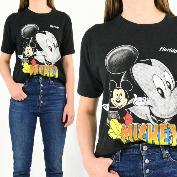 80s vintage Mickey Mouse Florida t shirt womens L Screen Stars Best