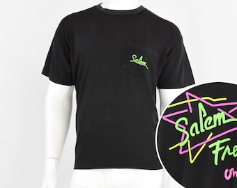 1980's Vintage Salem Cigarettes T Shirt Neon Size XL Men's or Women's