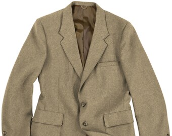 70&#39;s Vintage Levis Polyester Blazer in Clay Brown or Chocolate Brown Size 42L
