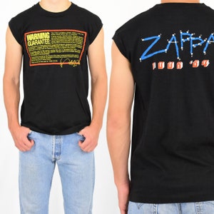 80s Vintage Frank Zappa T Shirt Muscle Tee Screen Stars Zappa 1984 Tour Size M