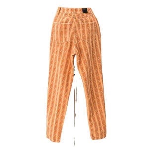 BDG Urban Outfitters Floral Corduroy Mom Jeans Womens 24 Boho Hippie Orange Mod image 4