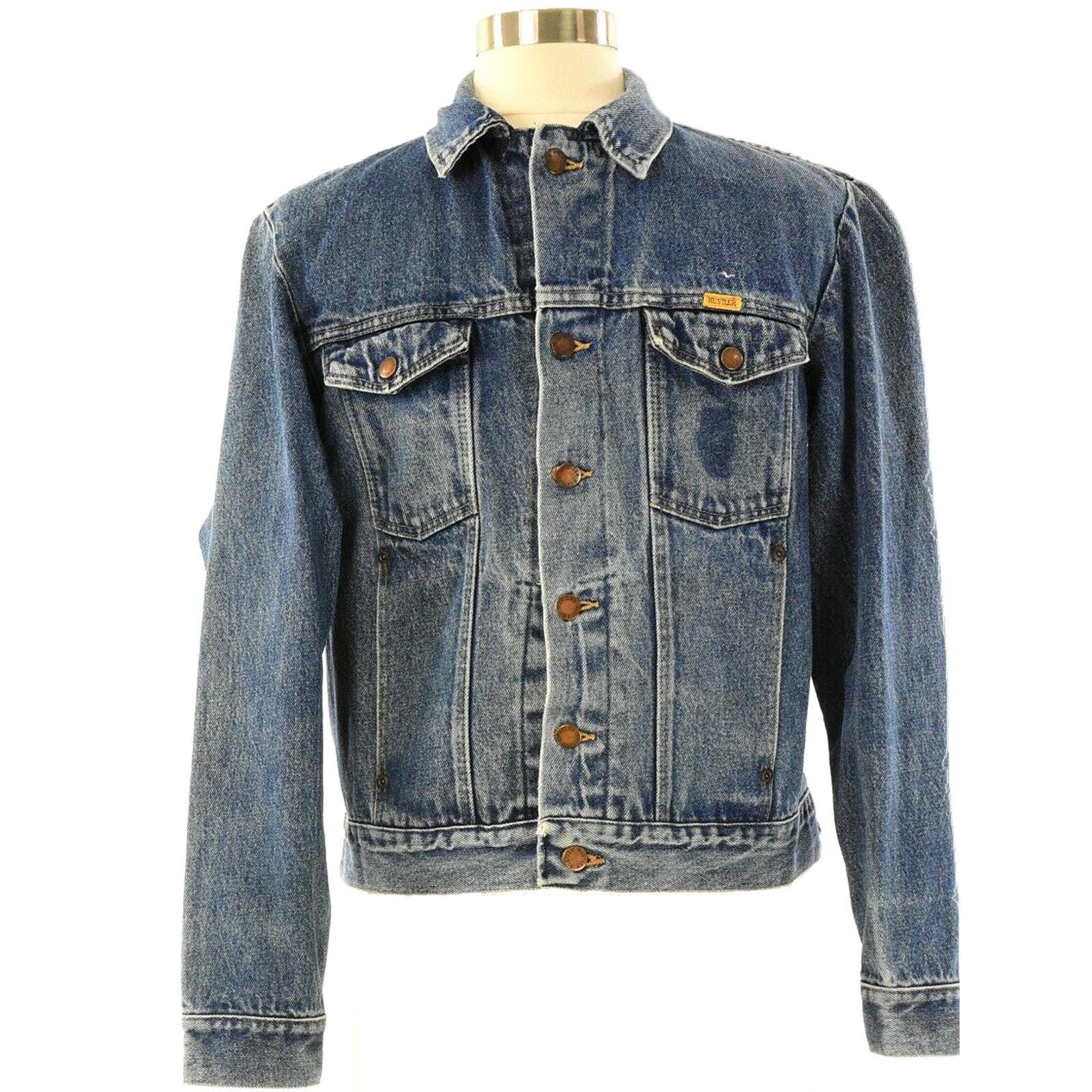 80s Vintage Rustler Trucker Jean Jacket Mens M Made in USA 100 