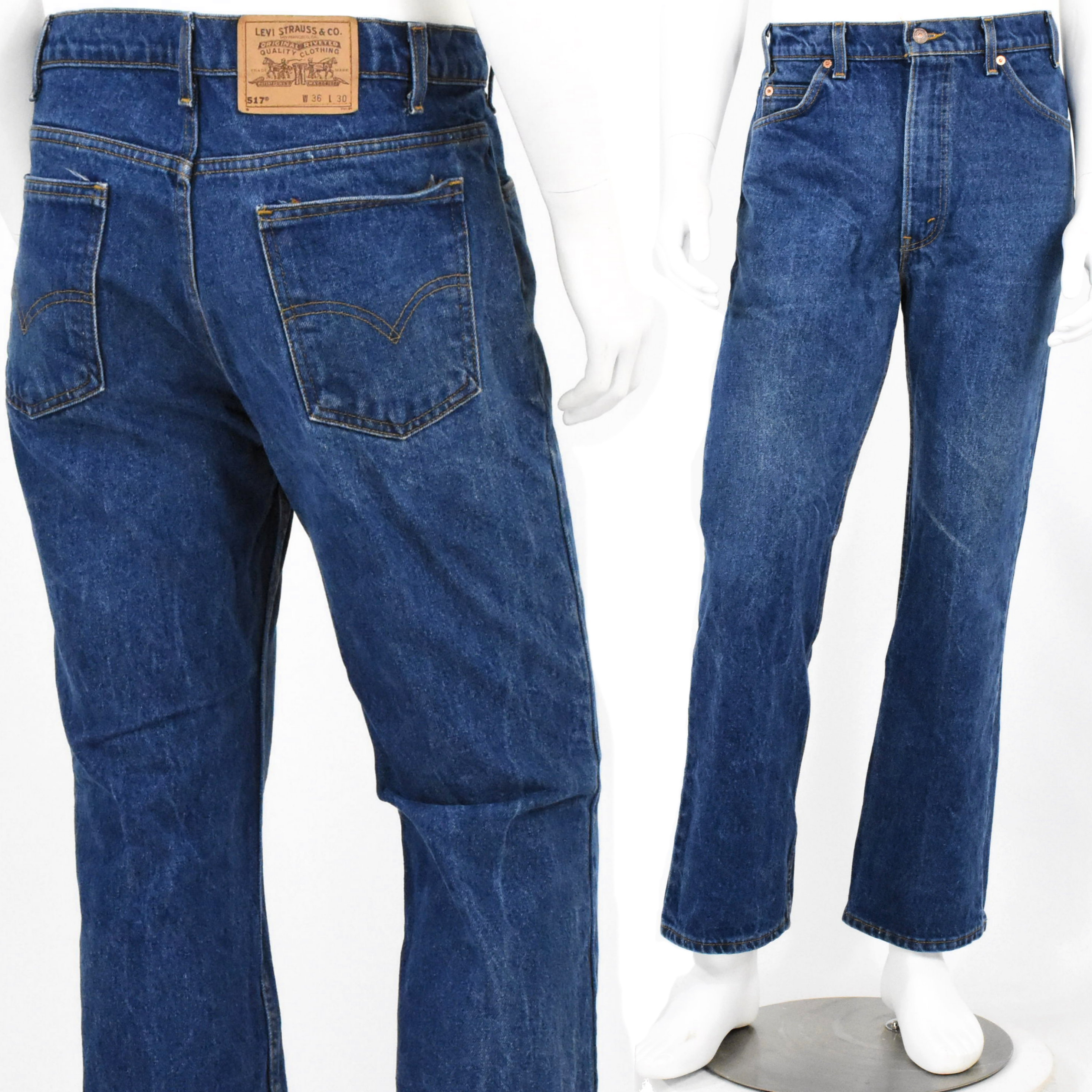 Early 80s Vintage Levis 517 Jeans Boot Cut Size 40x30 - Etsy 人気商品・アウトレット denim lot.517