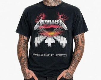 Metallica Master of Puppets Shirt Y2K Long Sleeve Band Tee Grail