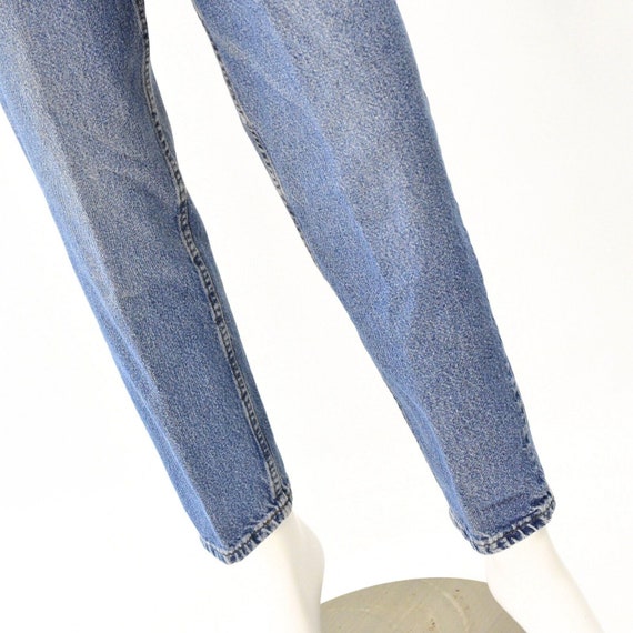 90s Vintage Jeans Dark Wash High Waist Tapered Le… - image 4