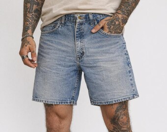 90s Vintage Wrangler Relaxed Fit Denim Shorts Mens 34 Dark Stone Wash High Waist