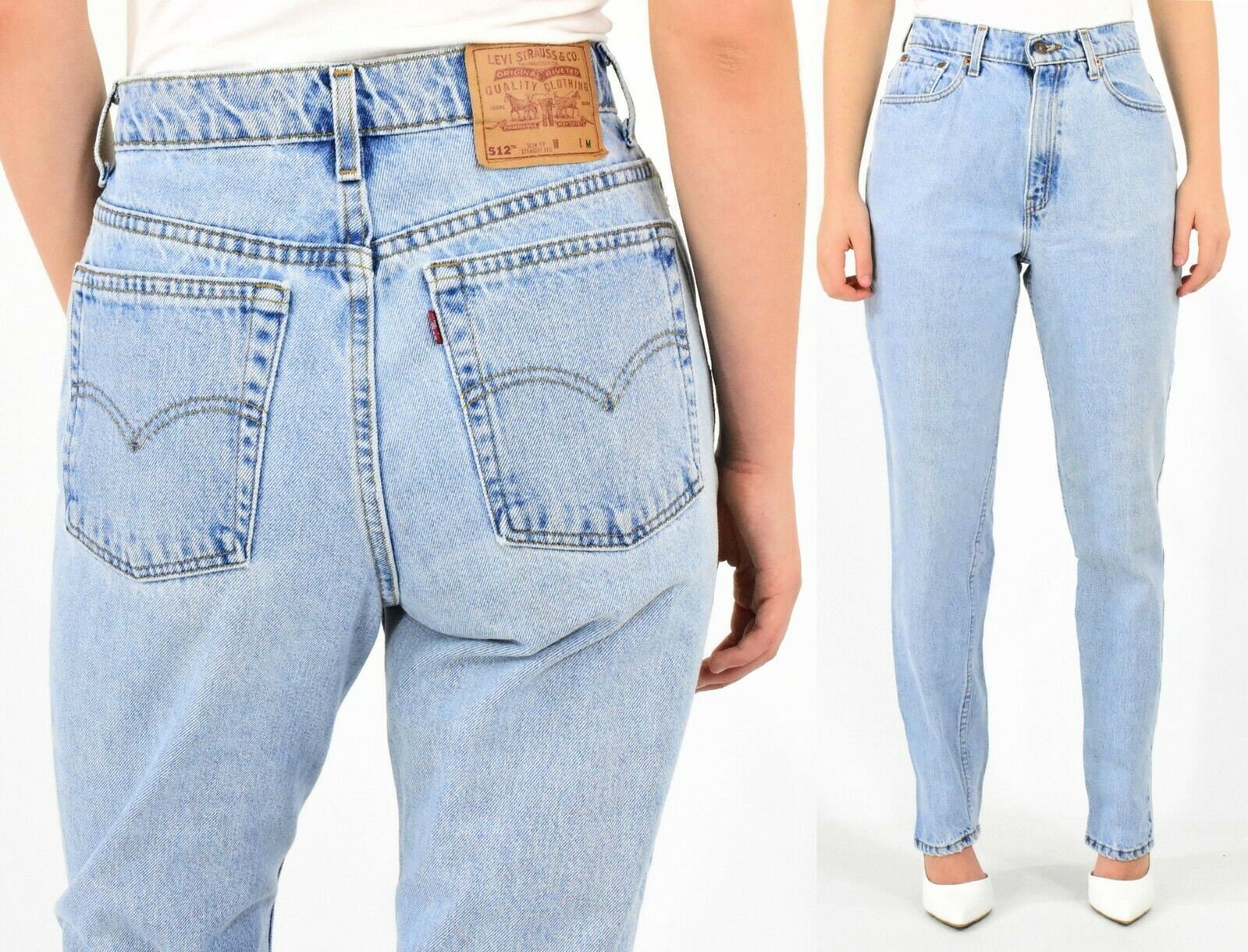 Vintage Levis Light Wash High Waist Jeans Levis 512 or 522 - Etsy