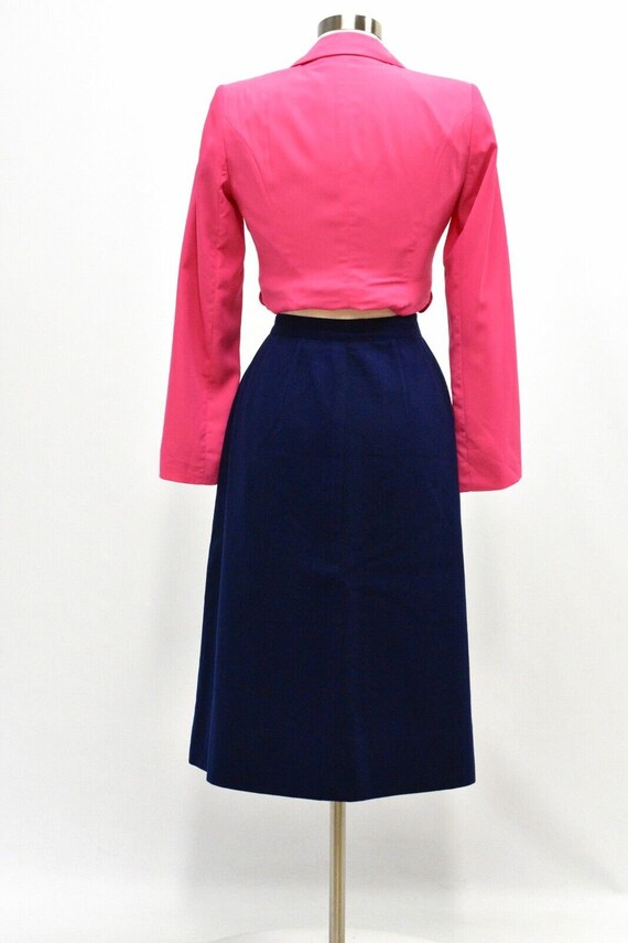 70s Vintage Navy Blue Wool Skirt Pendleton Womens… - image 5