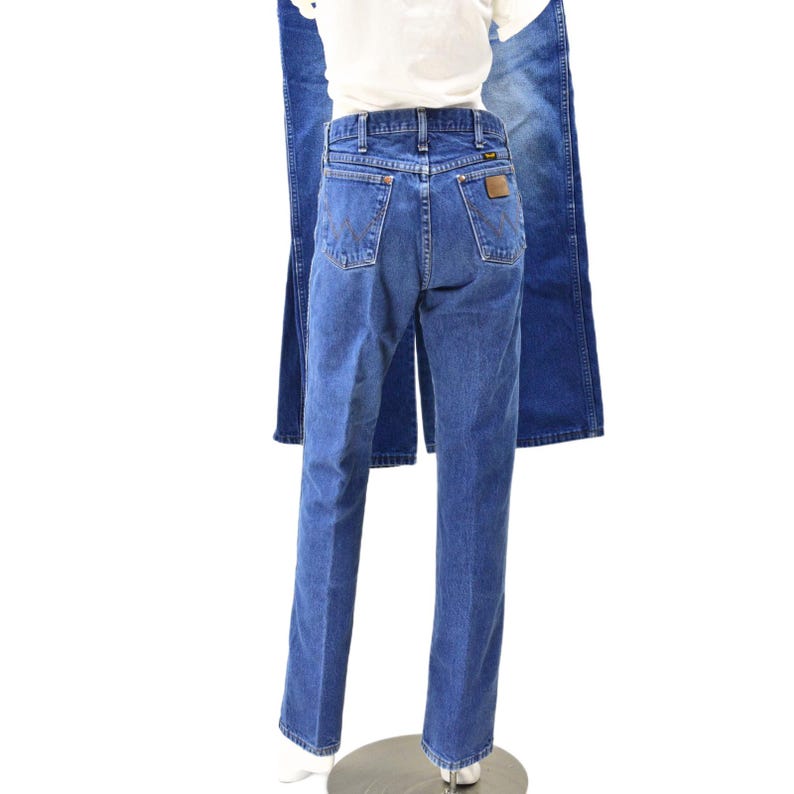 90s Vintage Wrangler High Rise Straight Leg Jeans Size 4 8 18 Blue Denim Western image 3