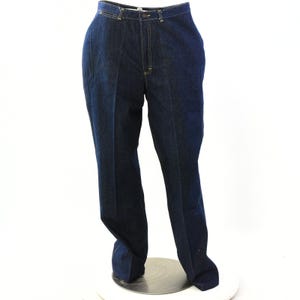80s Vintage Sasson High Waist Denim Pants Womens Size 34 Stovepipe Wide Leg