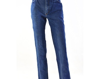 80s Vintage Wrangler Jeans Dark Wash High Waist Straight Leg Womens 6