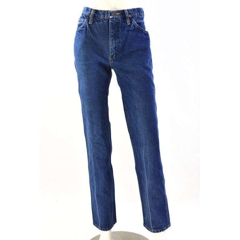 80s Vintage Wrangler Jeans Dark Wash High Waist Straight Leg Womens 6 image 1