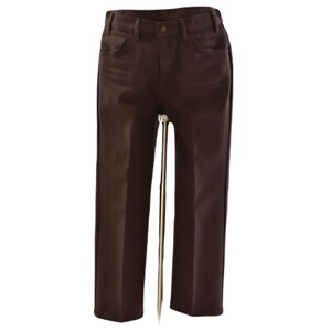 70s Vintage Levis Polyester Pants Chocolate Brown Mens Size 34x30 Straight Leg