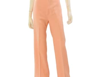 70s Vintage Levi's Pastel Peach Rib Cage Flare Leg Pants Womens XS 2 High Waist